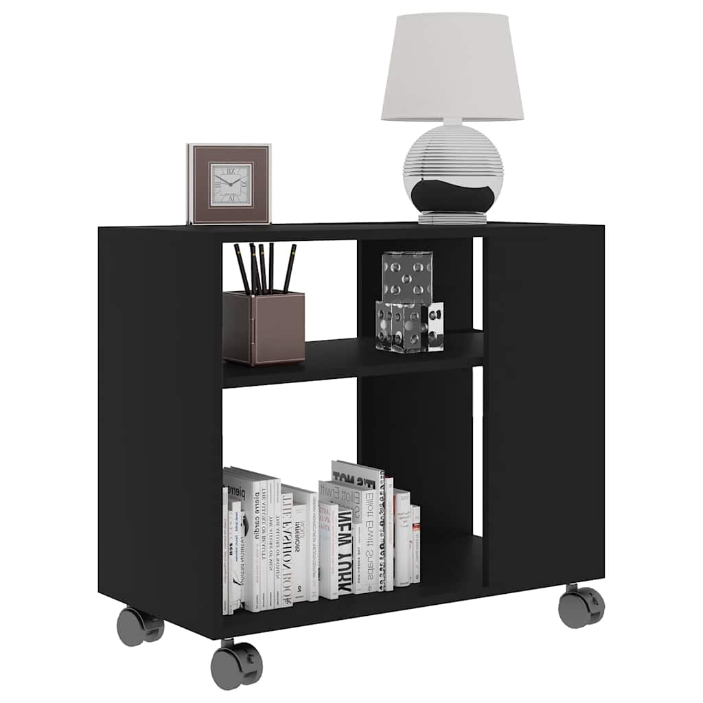 Sidebord Svart 70X35X55 Cm Konstruert Tre