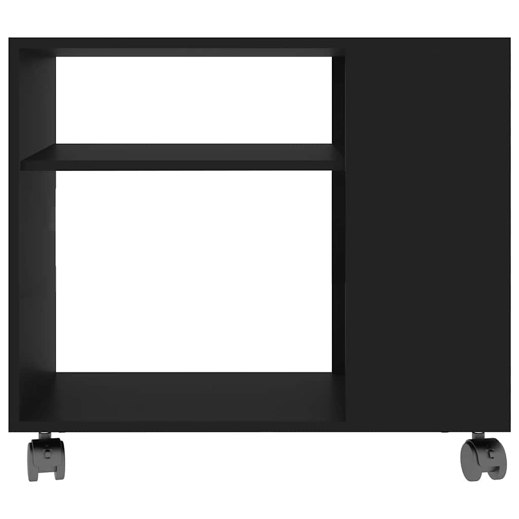 Sidebord Svart 70X35X55 Cm Konstruert Tre