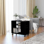 Sidebord Svart 70X35X55 Cm Konstruert Tre