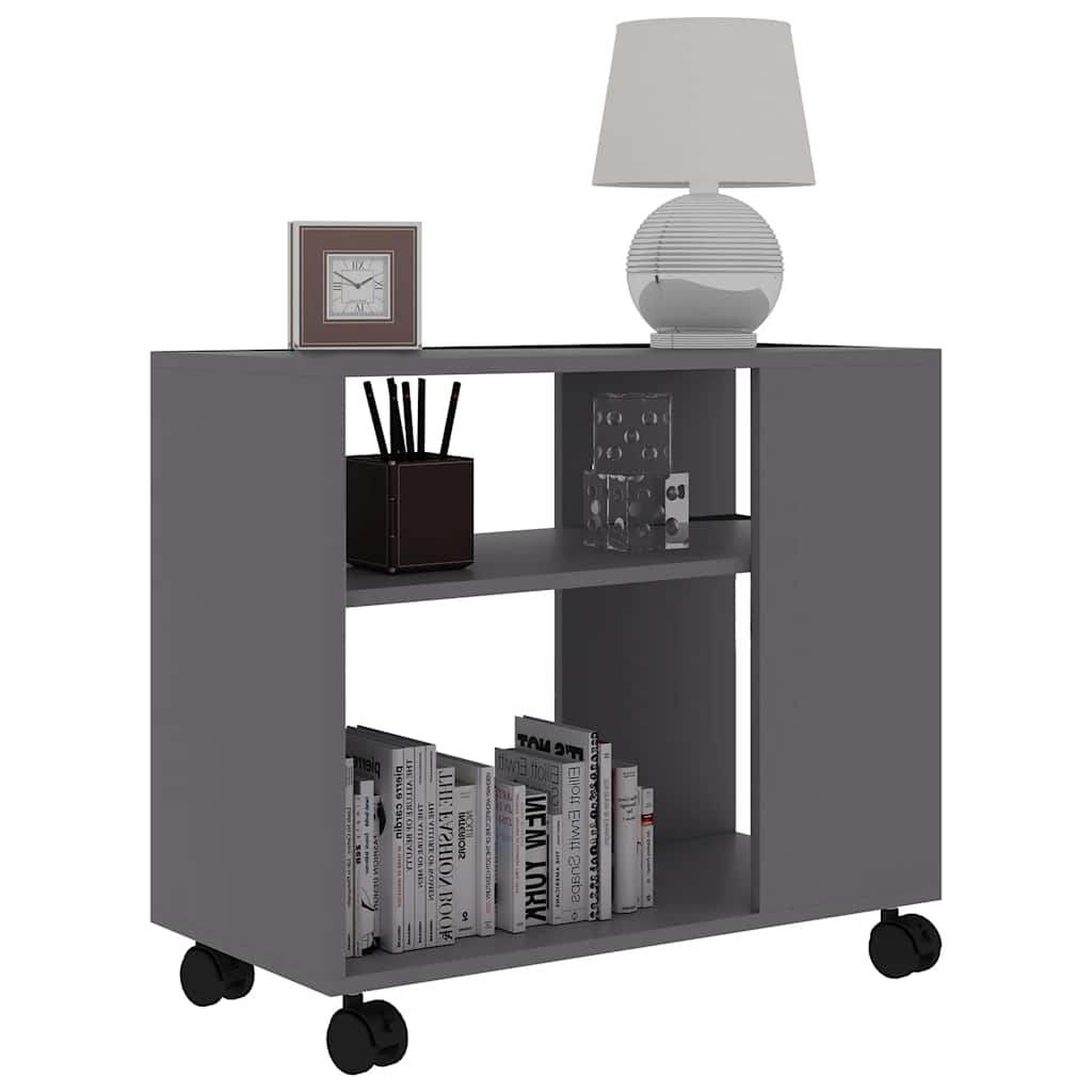 Sidebord Grå 70X35X55 Cm Konstruert Tre