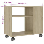 Sidebord Sonoma Eik 70X35X55 Cm Konstruert Tre