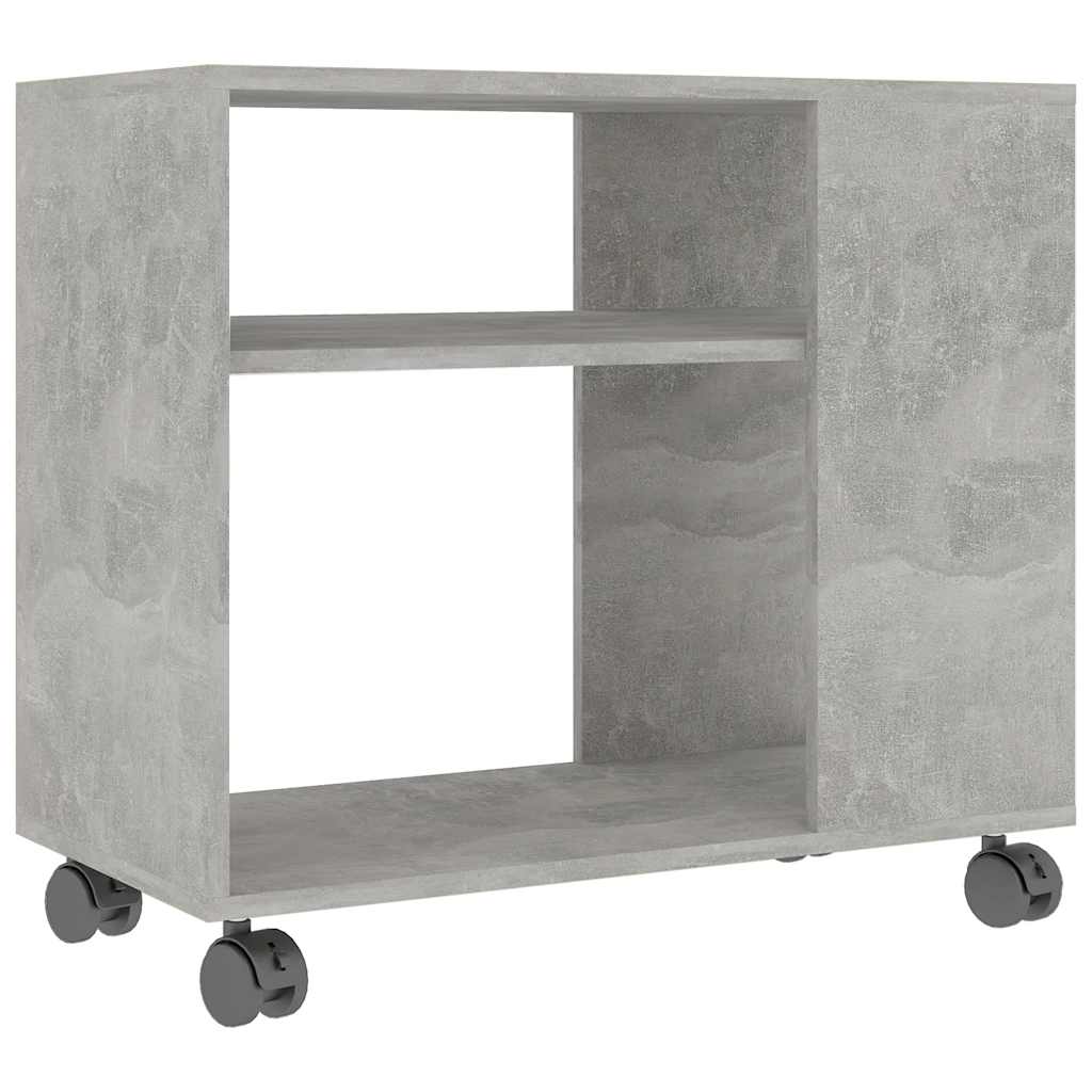 Sidebord Betonggrå 70X35X55 Cm Konstruert Tre