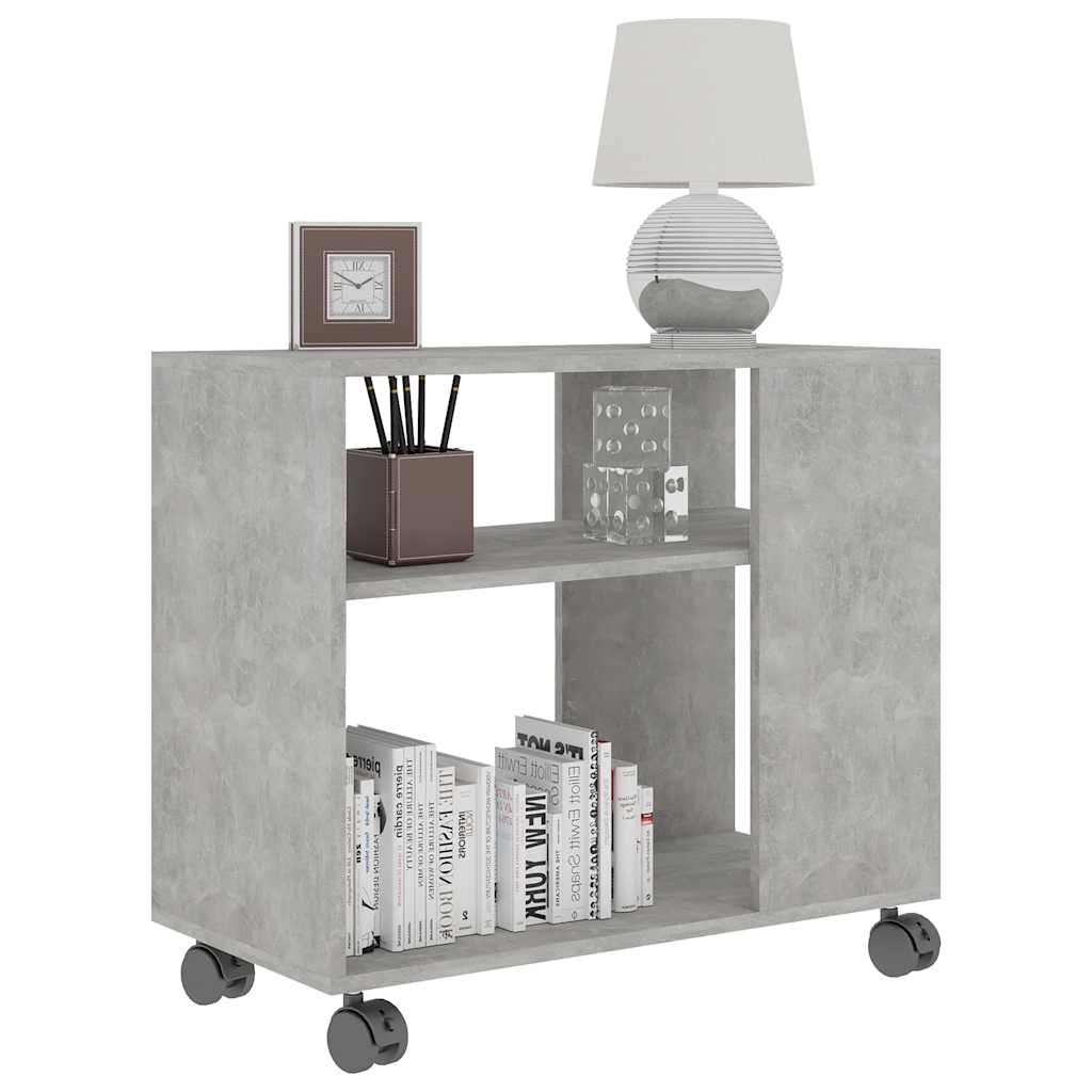 Sidebord Betonggrå 70X35X55 Cm Konstruert Tre