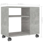 Sidebord Betonggrå 70X35X55 Cm Konstruert Tre
