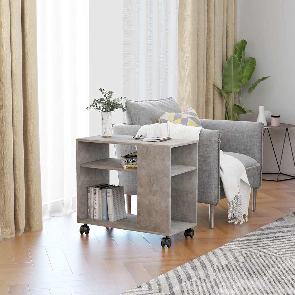 Sidebord Betonggrå 70X35X55 Cm Konstruert Tre