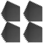 Gulvmatter 24 Stk 8,64 ㎡ Eva-Skum Svart