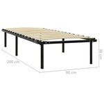 Sengeramme Svart Metall 90X200 Cm