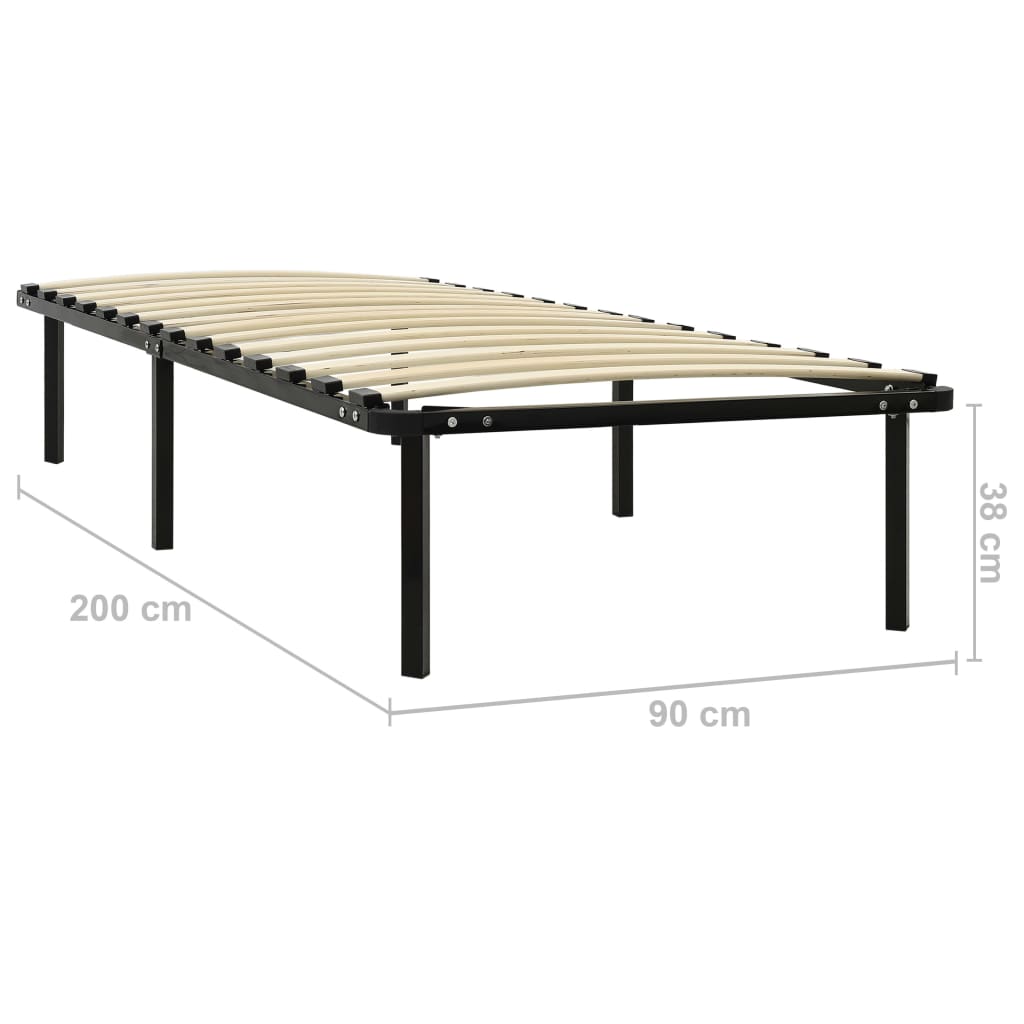 Sengeramme Svart Metall 90X200 Cm