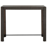 Utendørs Barbord Brun 140,5X60,5X110,5 Cm Polyrotting
