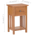 Magasinbord Med Skuff 35X27X55 Cm Heltre Eik