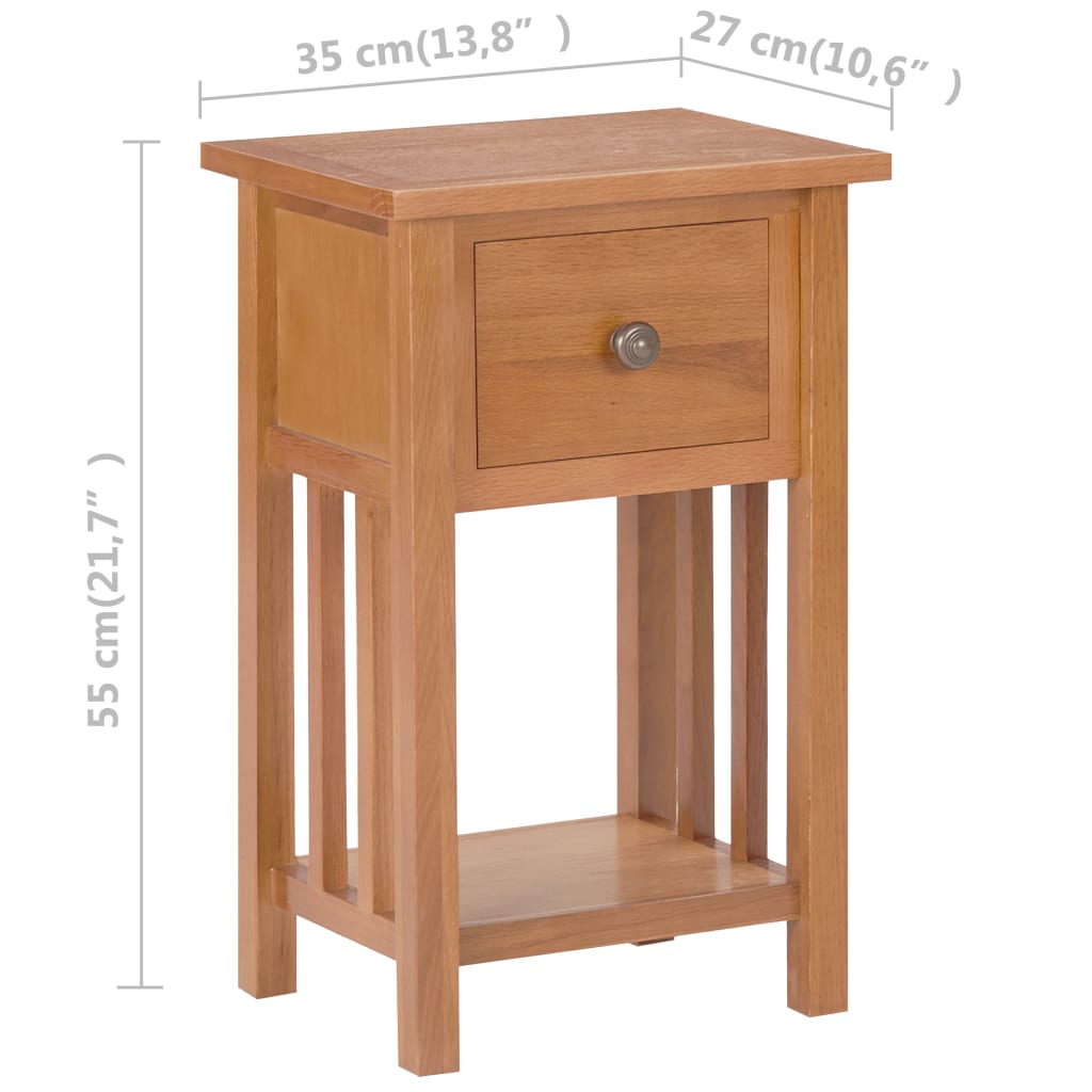Magasinbord Med Skuff 35X27X55 Cm Heltre Eik