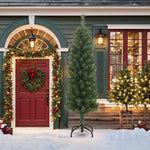 Slankt Kunstig Juletre Med Stativ Grønn 210 Cm Pvc