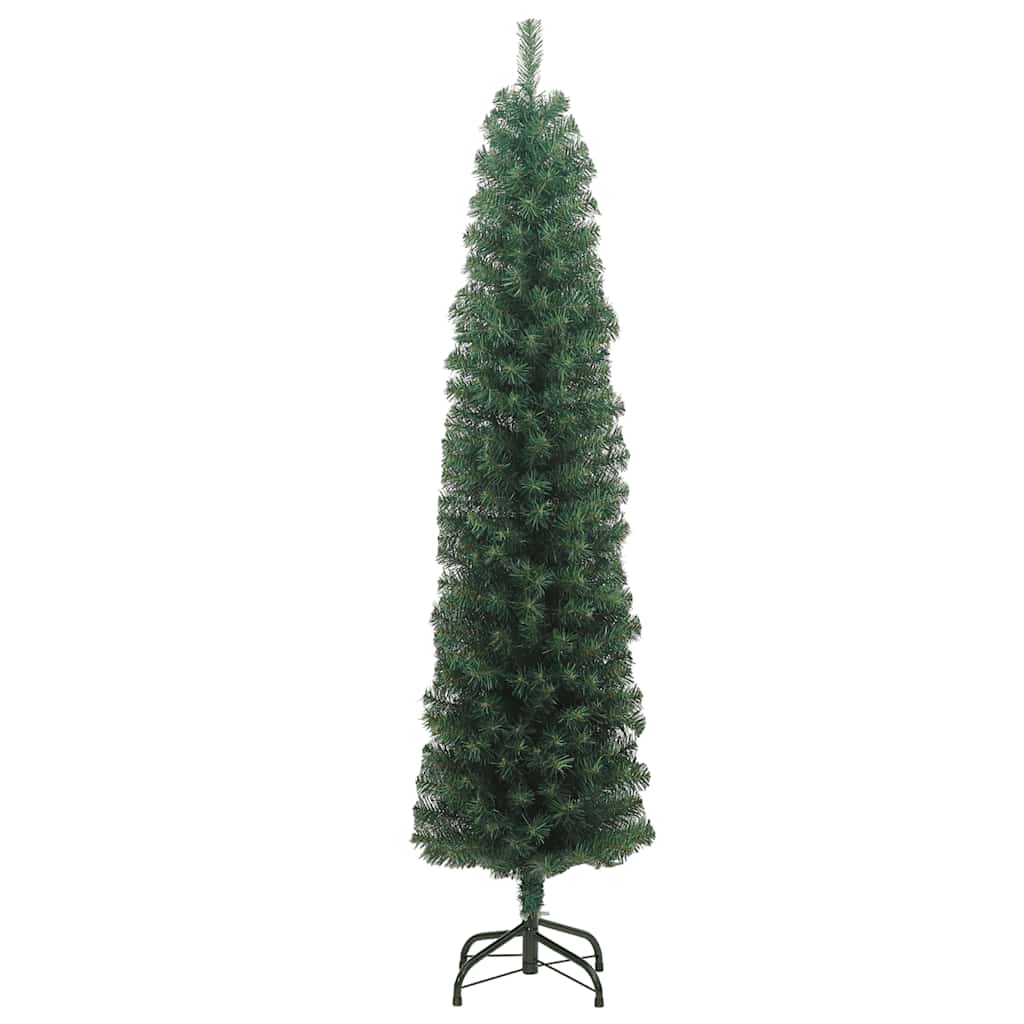 Slankt Kunstig Juletre Med Stativ Grønn 240 Cm Pvc