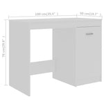 Skrivebord Hvit 140X50X76 Cm Konstruert Tre