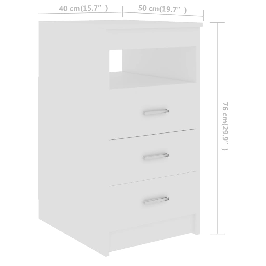 Skrivebord Hvit 140X50X76 Cm Konstruert Tre