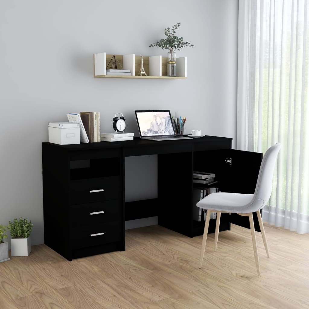 Skrivebord Svart 140X50X76 Cm Konstruert Tre