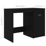 Skrivebord Svart 140X50X76 Cm Konstruert Tre