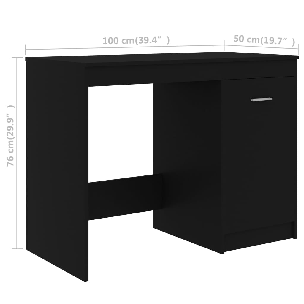 Skrivebord Svart 140X50X76 Cm Konstruert Tre