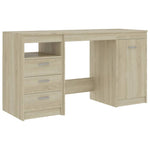 Skrivebord Sonoma Eik 140X50X76 Cm Konstruert Tre