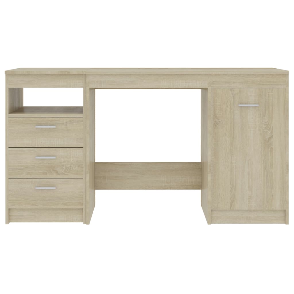 Skrivebord Sonoma Eik 140X50X76 Cm Konstruert Tre
