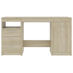 Skrivebord Sonoma Eik 140X50X76 Cm Konstruert Tre