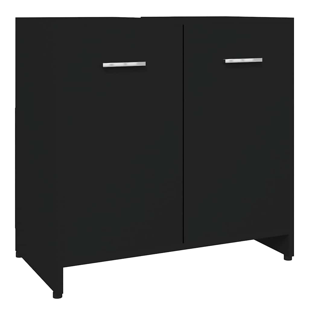 Baderomsskap Svart 60X33X61 Cm Konstruert Tre