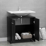 Baderomsskap Svart 60X33X61 Cm Konstruert Tre