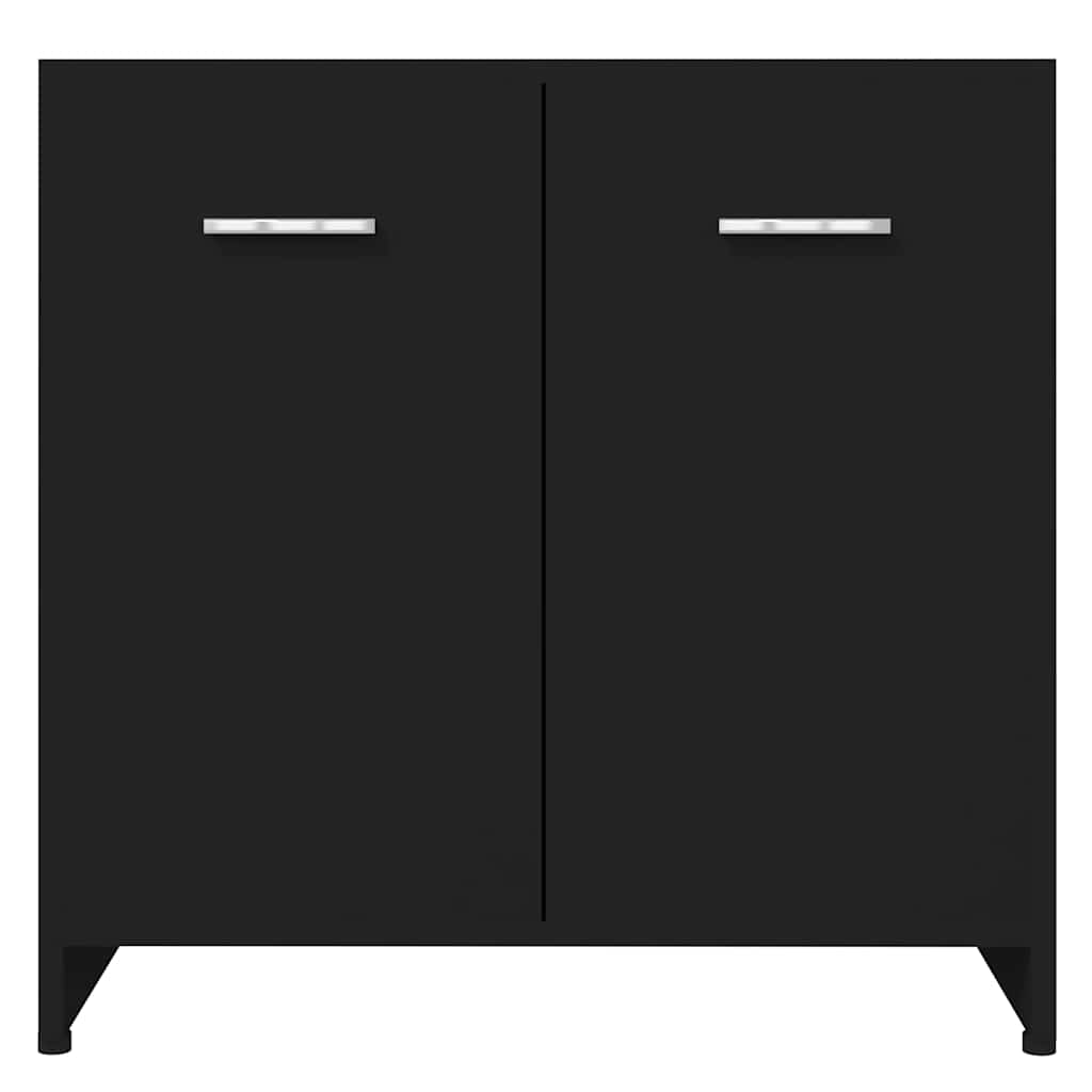 Baderomsskap Svart 60X33X61 Cm Konstruert Tre