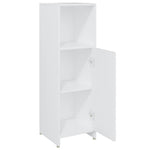 Baderomsskap Hvit 30X30X95 Cm Konstruert Tre