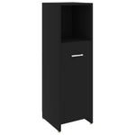 Baderomsskap Svart 30X30X95 Cm Konstruert Tre