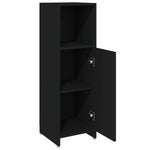 Baderomsskap Svart 30X30X95 Cm Konstruert Tre