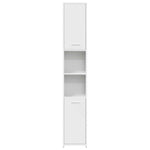 Baderomsskap Hvit 30X30X183,5 Cm Konstruert Tre
