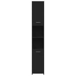 Baderomsskap Svart 30X30X183,5 Cm Konstruert Tre