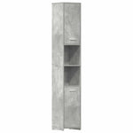 Baderomsskap Betonggrå 30X30X183,5 Cm Konstruert Tre
