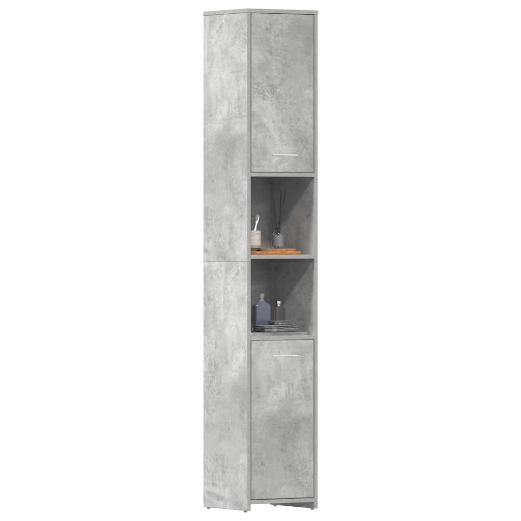 Baderomsskap Betonggrå 30X30X183,5 Cm Konstruert Tre