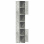 Baderomsskap Betonggrå 30X30X183,5 Cm Konstruert Tre
