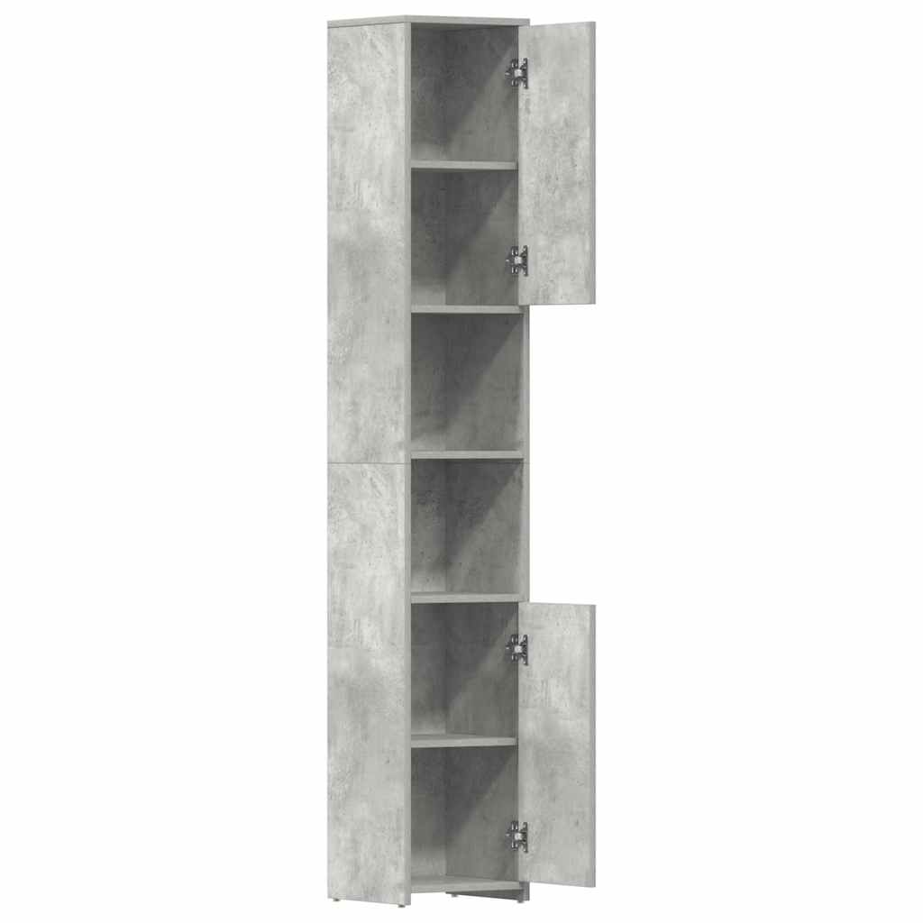 Baderomsskap Betonggrå 30X30X183,5 Cm Konstruert Tre