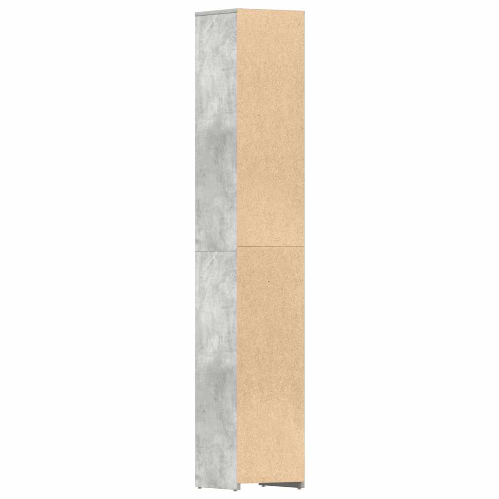 Baderomsskap Betonggrå 30X30X183,5 Cm Konstruert Tre