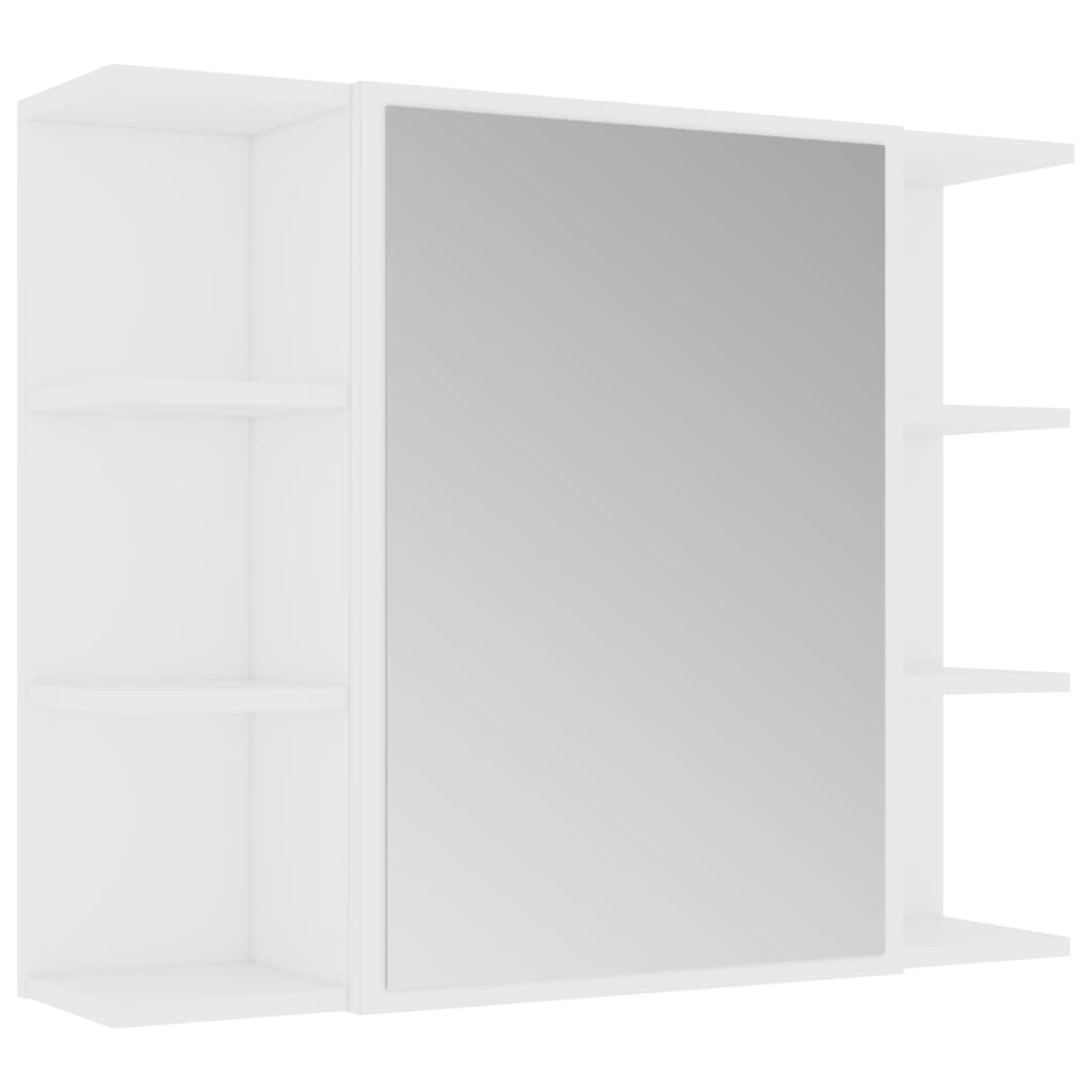 Speilskap Til Baderom Hvit 80X20,5X64 Cm Konstruert Tre