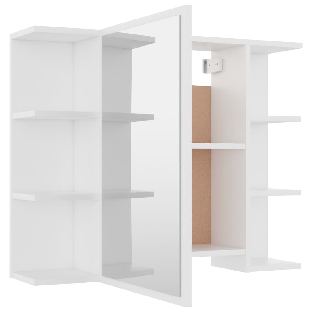 Speilskap Til Baderom Hvit 80X20,5X64 Cm Konstruert Tre
