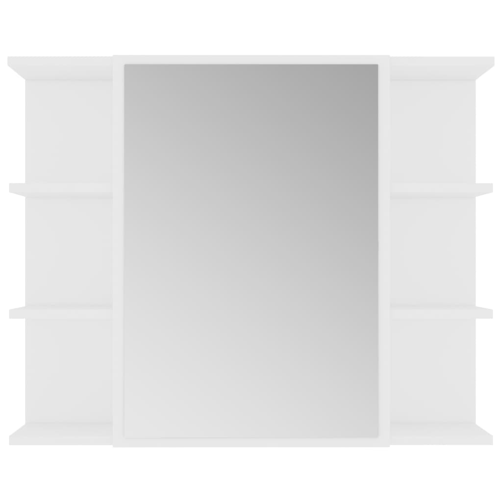 Speilskap Til Baderom Hvit 80X20,5X64 Cm Konstruert Tre