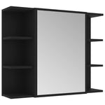 Speilskap Til Baderom Svart 80X20,5X64 Cm Konstruert Tre