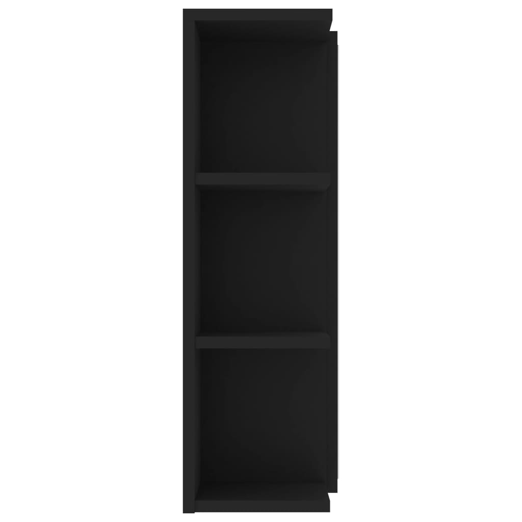 Speilskap Til Baderom Svart 80X20,5X64 Cm Konstruert Tre