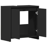 Baderomsskap Svart 60X33X61 Cm Konstruert Tre