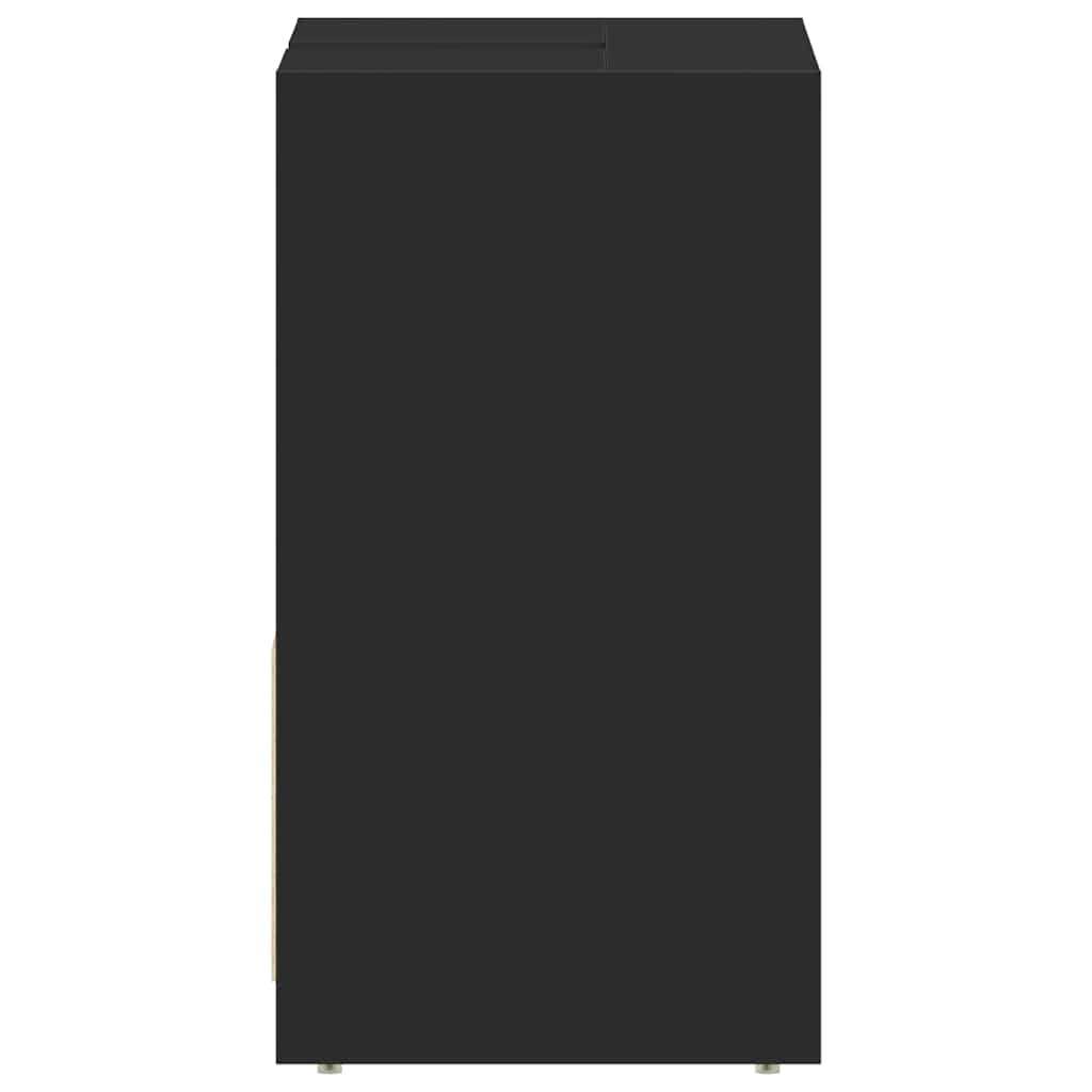 Baderomsskap Svart 60X33X61 Cm Konstruert Tre