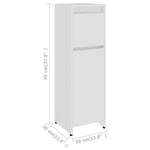 Baderomsskap Hvit 30X30X95 Cm Konstruert Tre