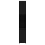 Baderomsskap Svart 30X30X183,5 Cm Konstruert Tre