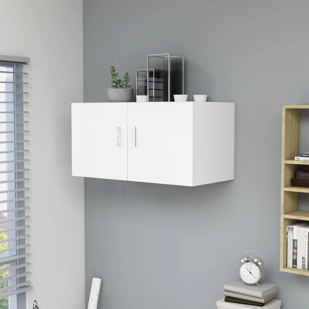 Veggmontert Skap Hvit 80X39X40 Cm Konstruert Tre