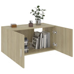 Veggmontert Skap Sonoma Eik 80X39X40 Cm Konstruert Tre