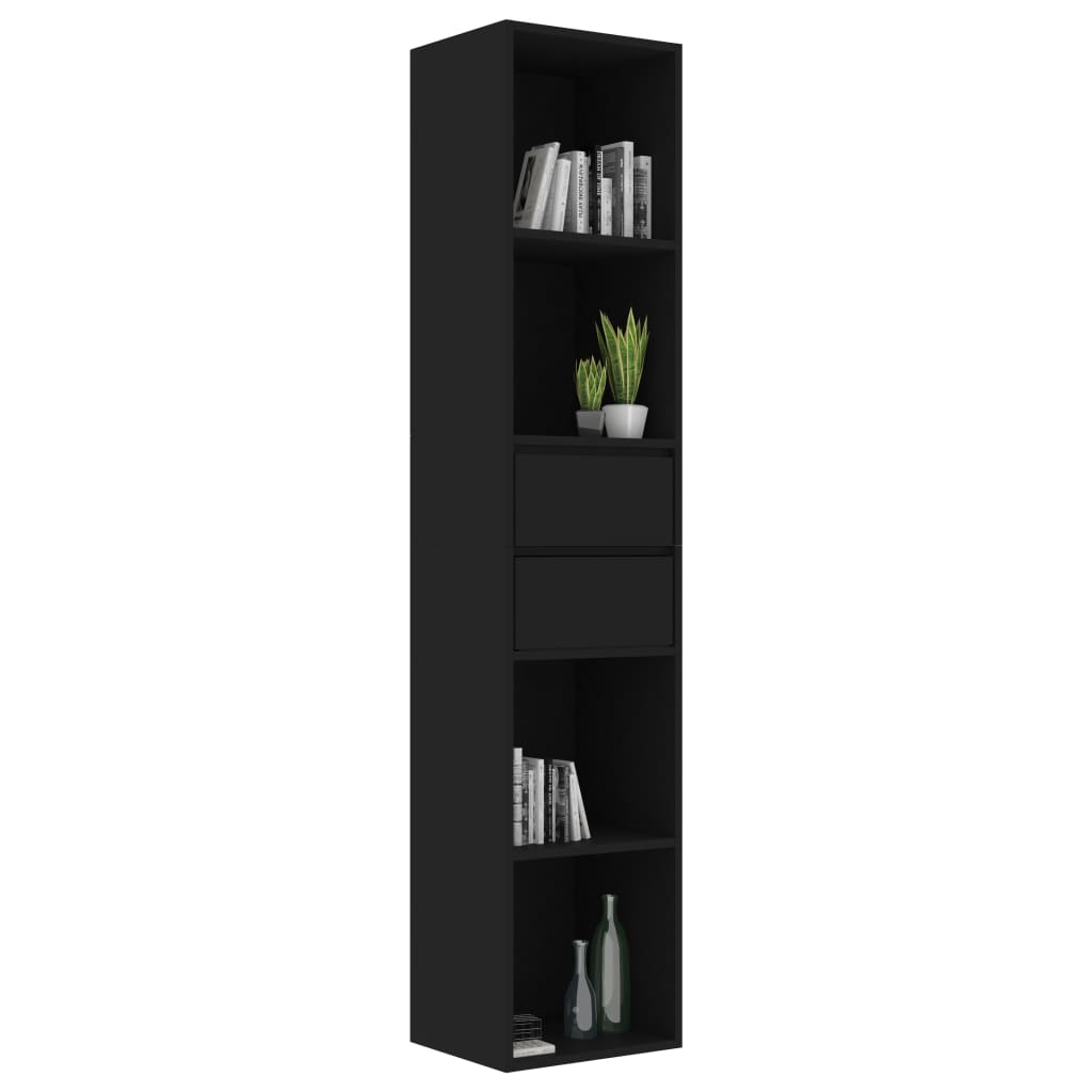 Bokhylle Svart 36X30X171 Cm Konstruert Tre